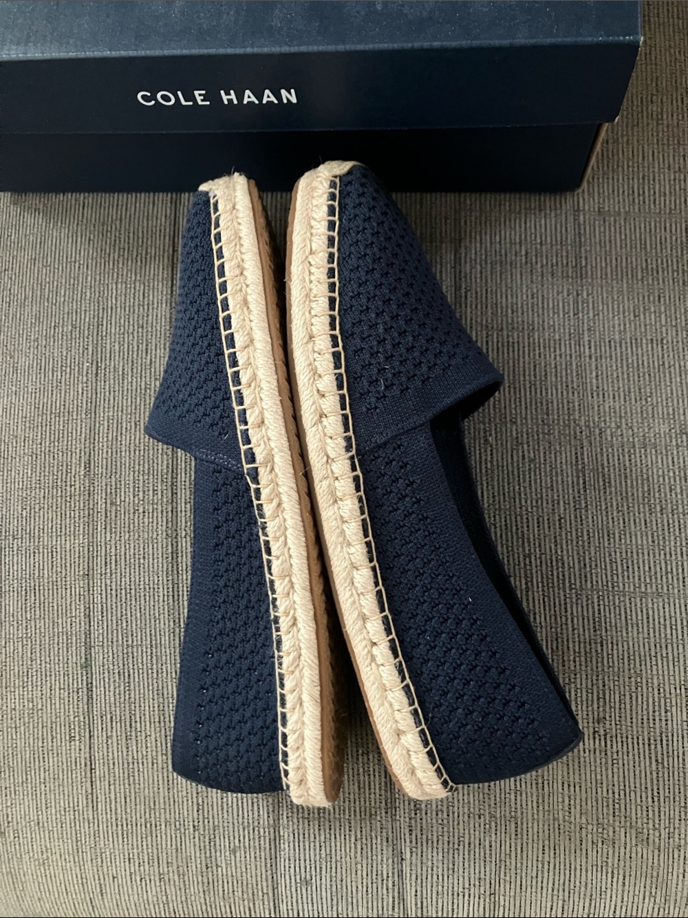 Cole Haan Women’s Navy Cloudfeel Keely Espadrille Slip-On Shoes Size 9 - Picture 4 of 7